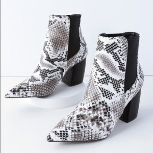 Snake Skin Booties // VEGAN // Never Worn ✨